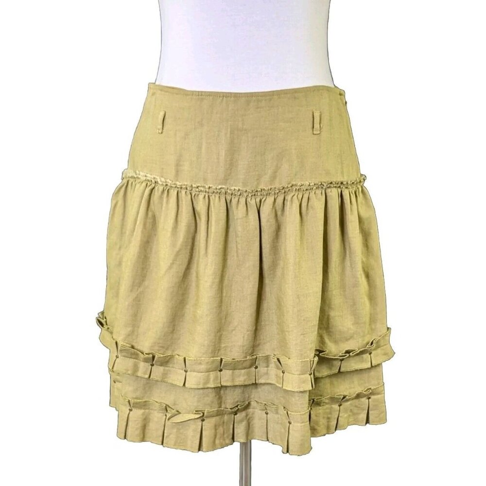 Cynthia Steffe Linen Tiered Skirt